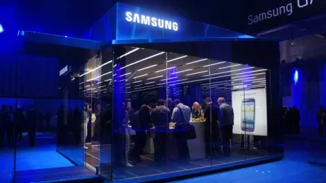 Standing online to see the phone tonight, and it's a Samsung, no iPhone