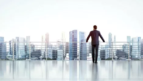 Look at me being really important standing on this balcony