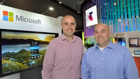 Gianpaolo carraro director global applications global products telstra l giovanni mezgec general manager office 365 partners microsoft r