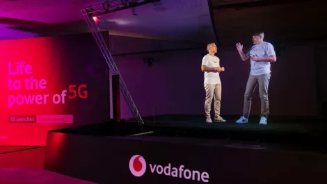 Vodafone nz 5g launch jason paris tony baird hologram