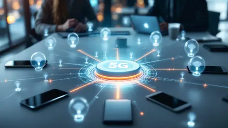 Secure 5g wireless network hub personal devices glow free connections scandinavian office