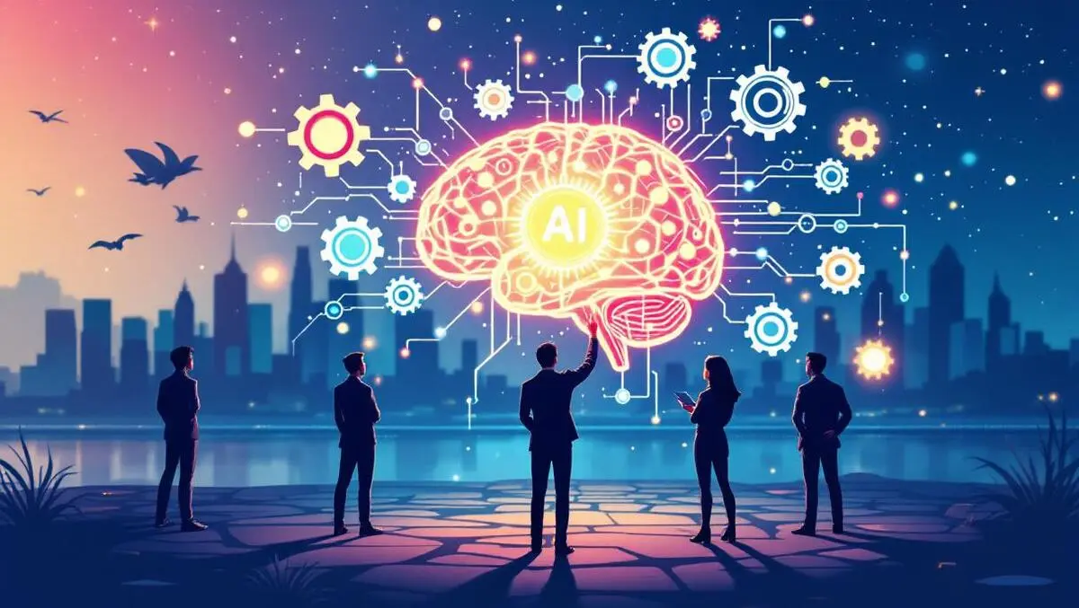 Australian professionals ai brain digital gears sydney skyline ai regulation skills