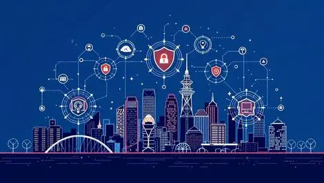 Australian city skyline ai cybersecurity data networks tech hiring