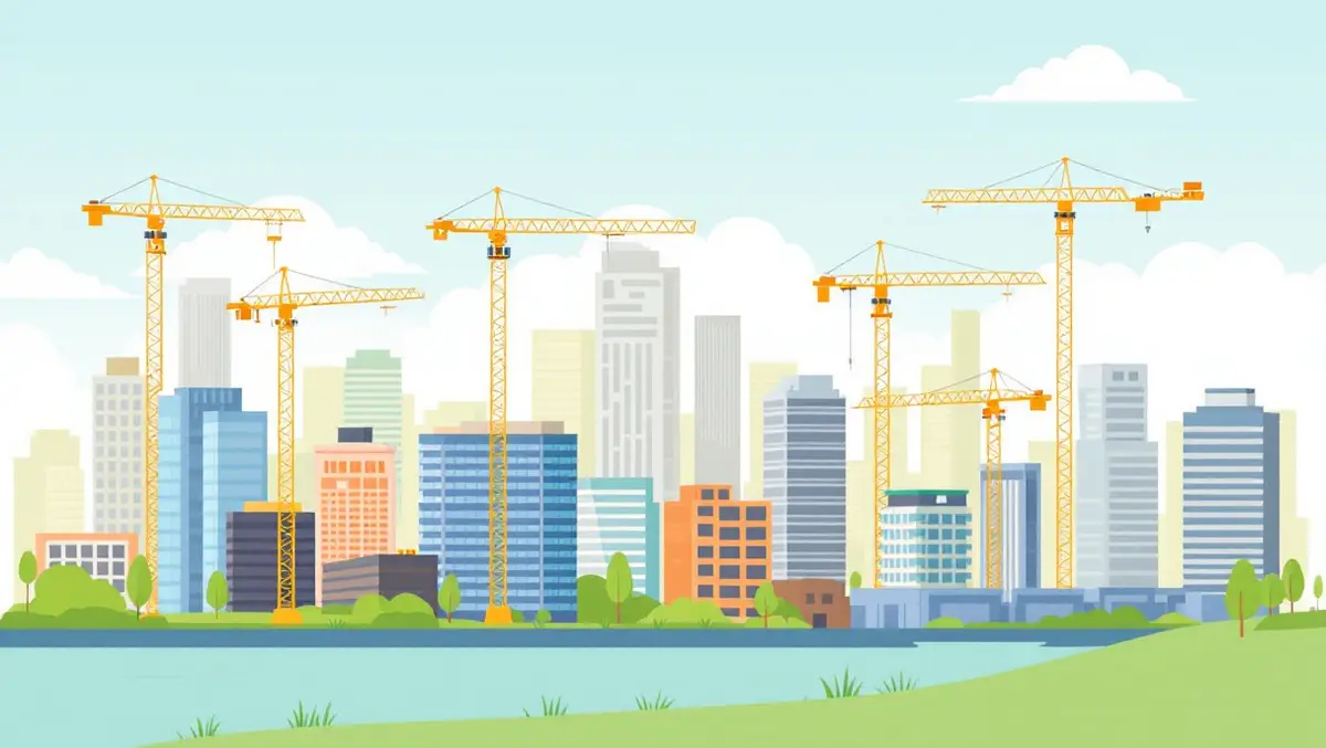 New south wales city skyline construction cranes data centers hotels growth investment