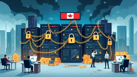 Canadian office building digital locks network servers data recovery ransomware