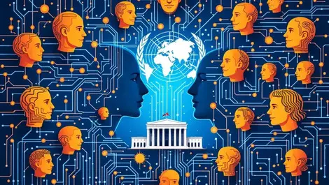 Network human faces circuit patterns united nations building ai ethics collaboration