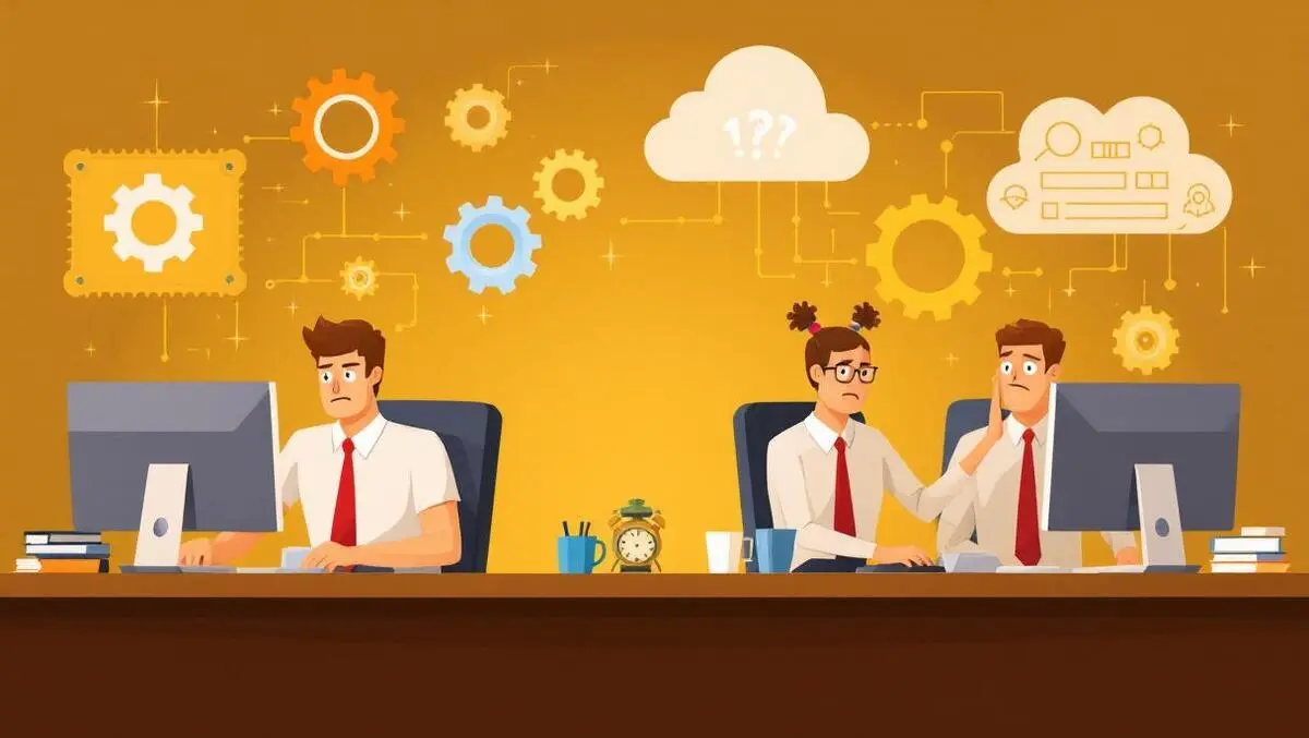 Australian office workers hesitant technology challenge digital cloud gears