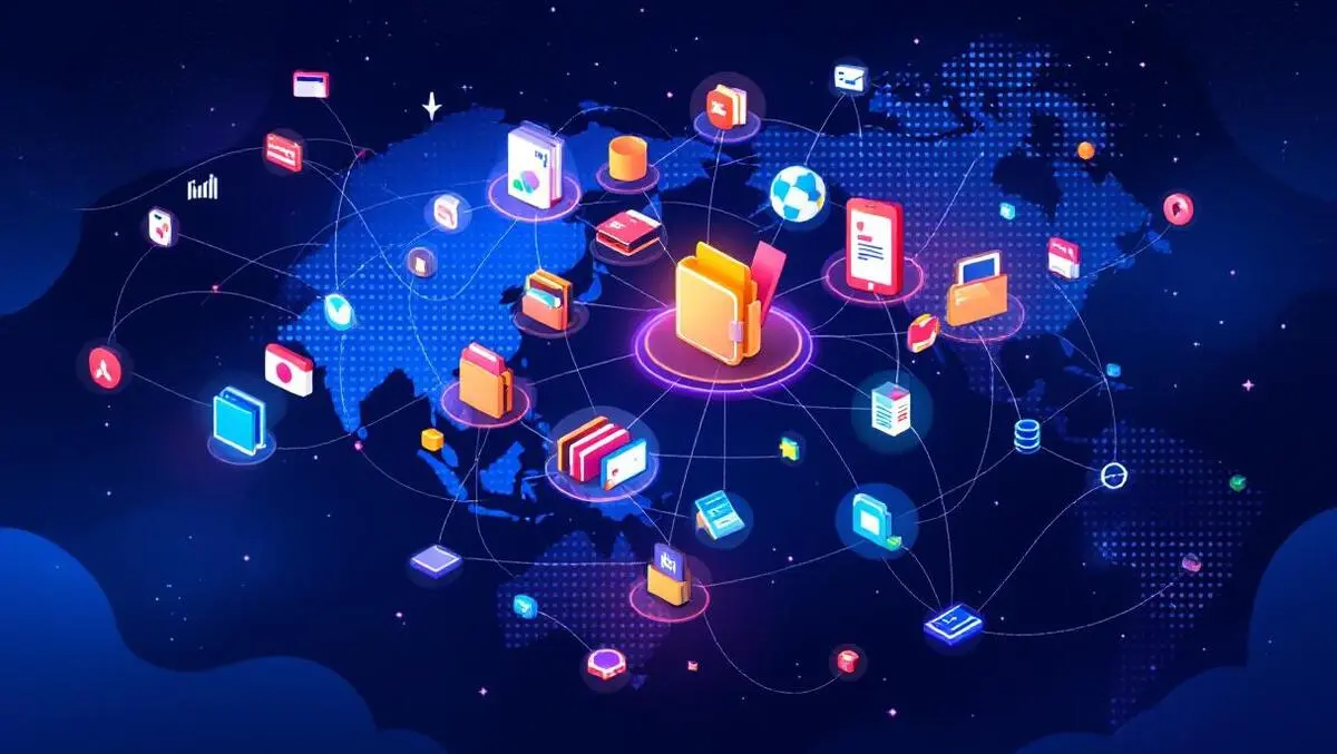 Interconnected digital wallets payment icons asia pacific financial transactions