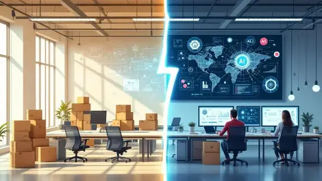 Us open plan office automation vs collaboration ai transformation
