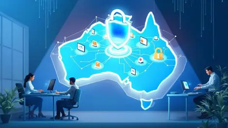 Australian it office secure remote endpoint management illustration